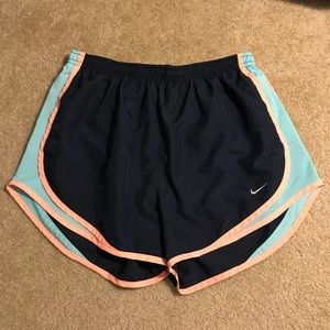 Blue and Coral Nike Running Shorts!